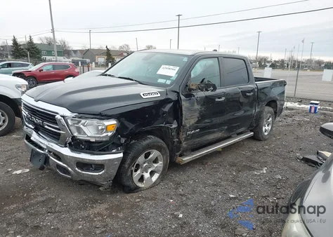 2019 Ram 1500 Big Horn/Lone Star 4X4 5'7 Box z USA, uszkodzony, nr VIN 1C6RRFFG5KN784256